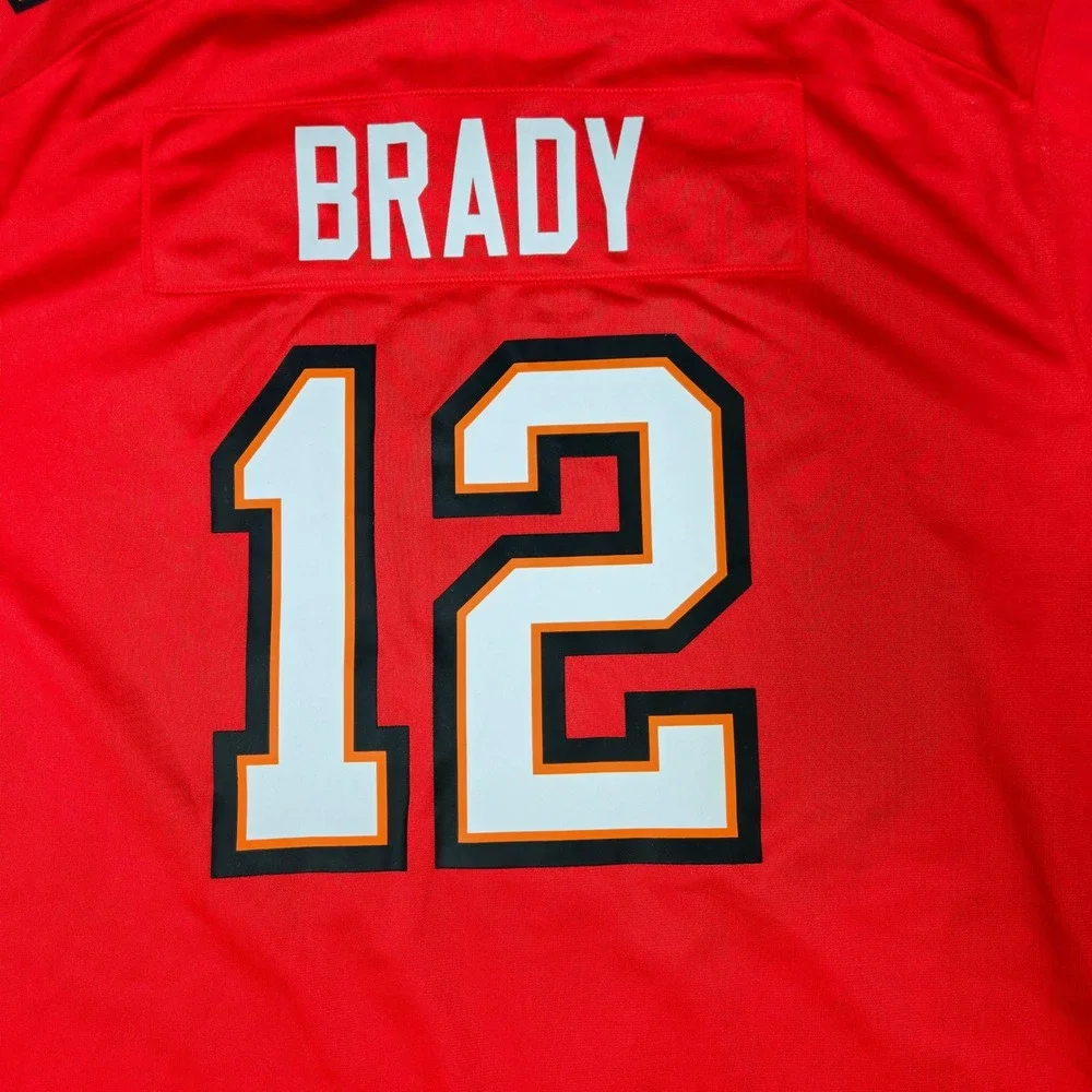 Mens 3XL Red Tampa Bay Buccaneers Tom Brady 12 NFL Jersey Nike On Field - Picture 8 of 10